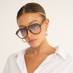 Stevie, Tortoise/Blue Gradient Lenses