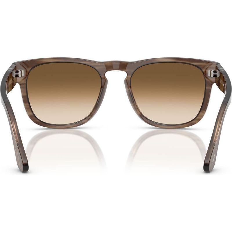 Elio PO3333S, Striped Brown/Brown Gradient Glass Lenses 54 Eye Size