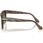 Elio PO3333S, Striped Brown/Brown Gradient Glass Lenses 54 Eye Size