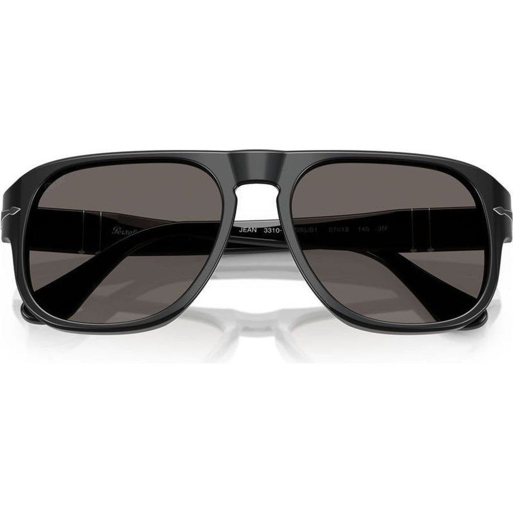 PO3310S, Black/Dark Grey Glass Lenses 57 Eye Size