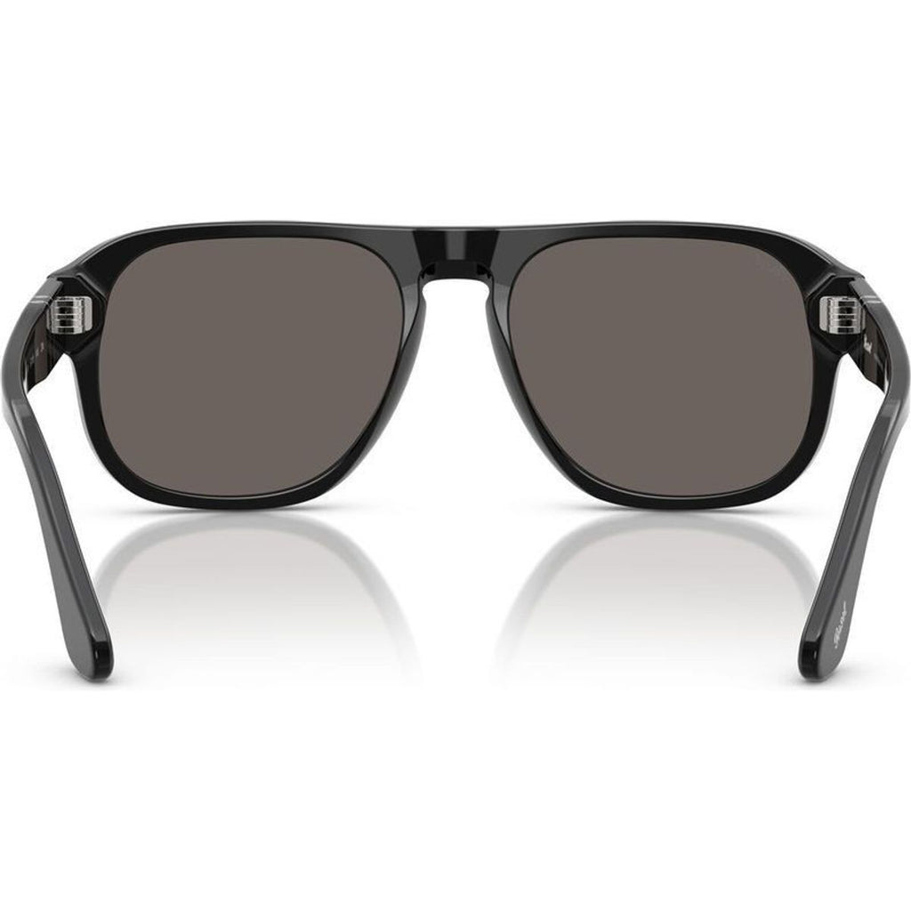 PO3310S, Black/Dark Grey Glass Lenses 57 Eye Size