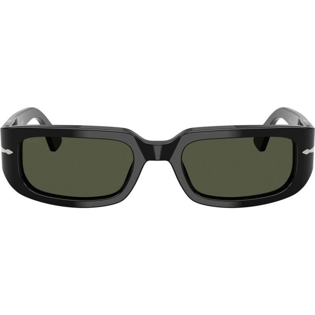 Mel PO3385S, Black/Green Glass Lenses 53 Eye Size