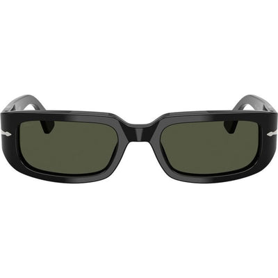 Mel PO3385S, Black/Green Glass Lenses 53 Eye Size
