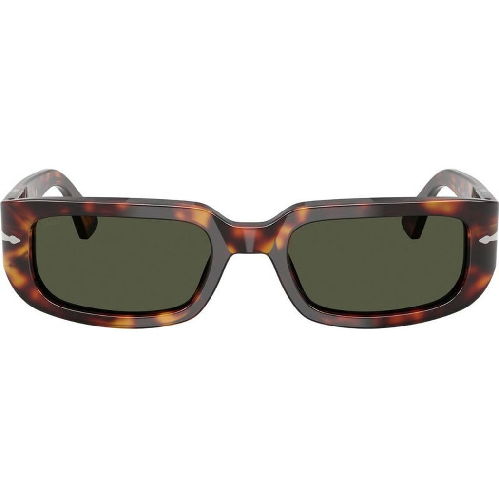 Mel PO3385S, Havana/Green Glass Lenses 53 Eye Size