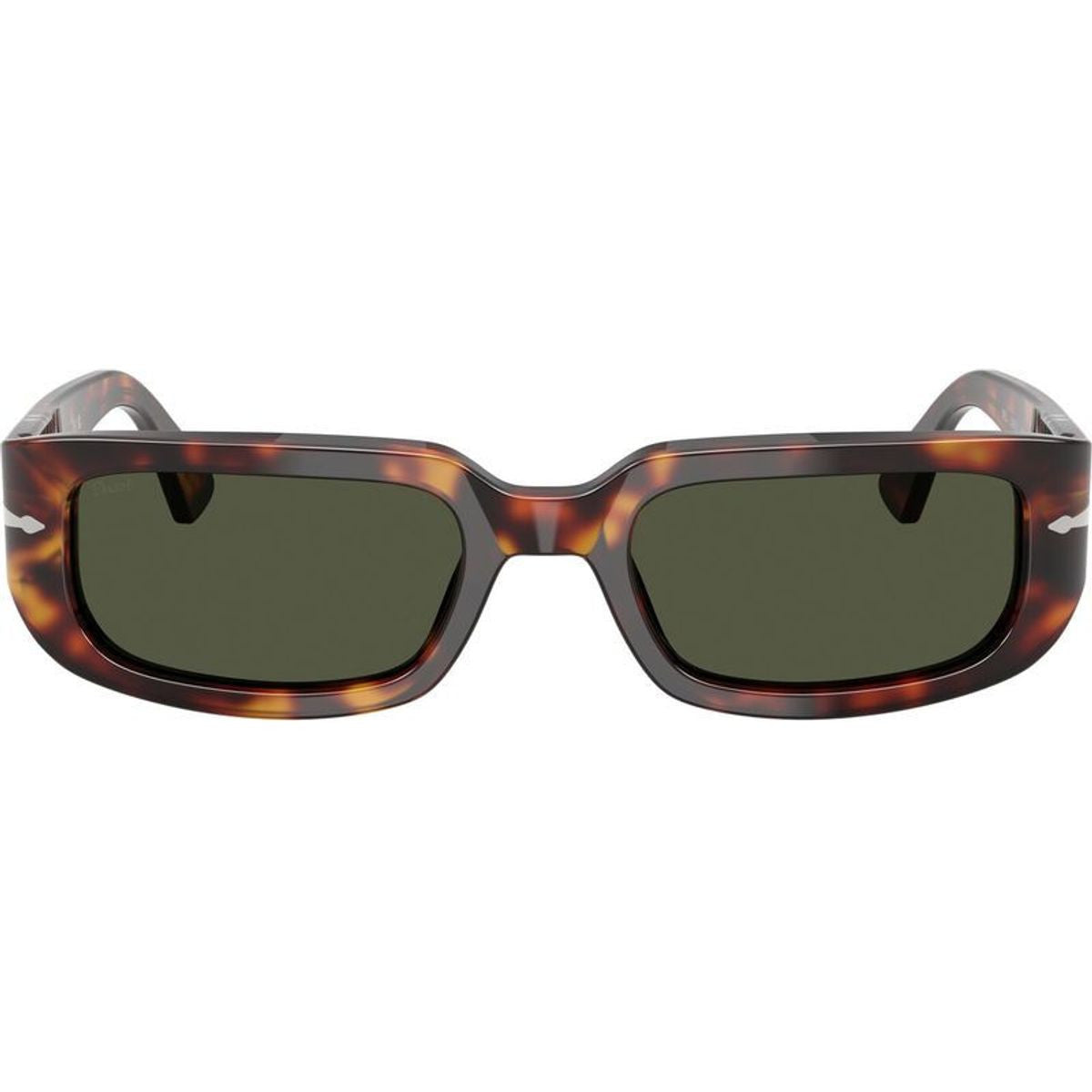 Mel PO3385S, Havana/Green Glass Lenses 53 Eye Size