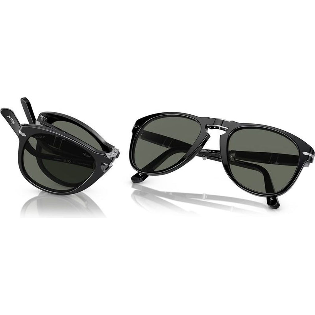 PO0714, Black/Green Polarised Glass Lenses