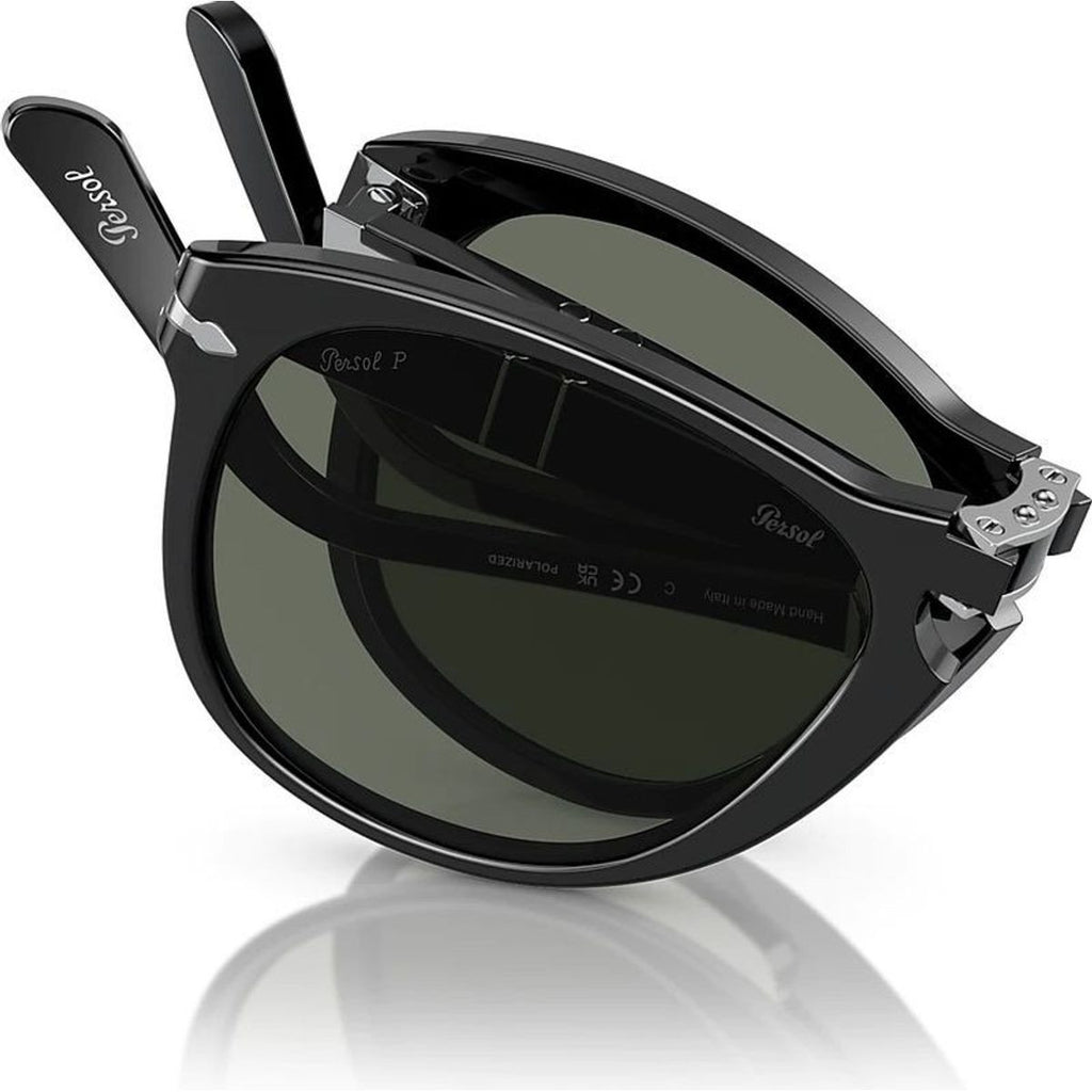PO0714, Black/Green Polarised Glass Lenses
