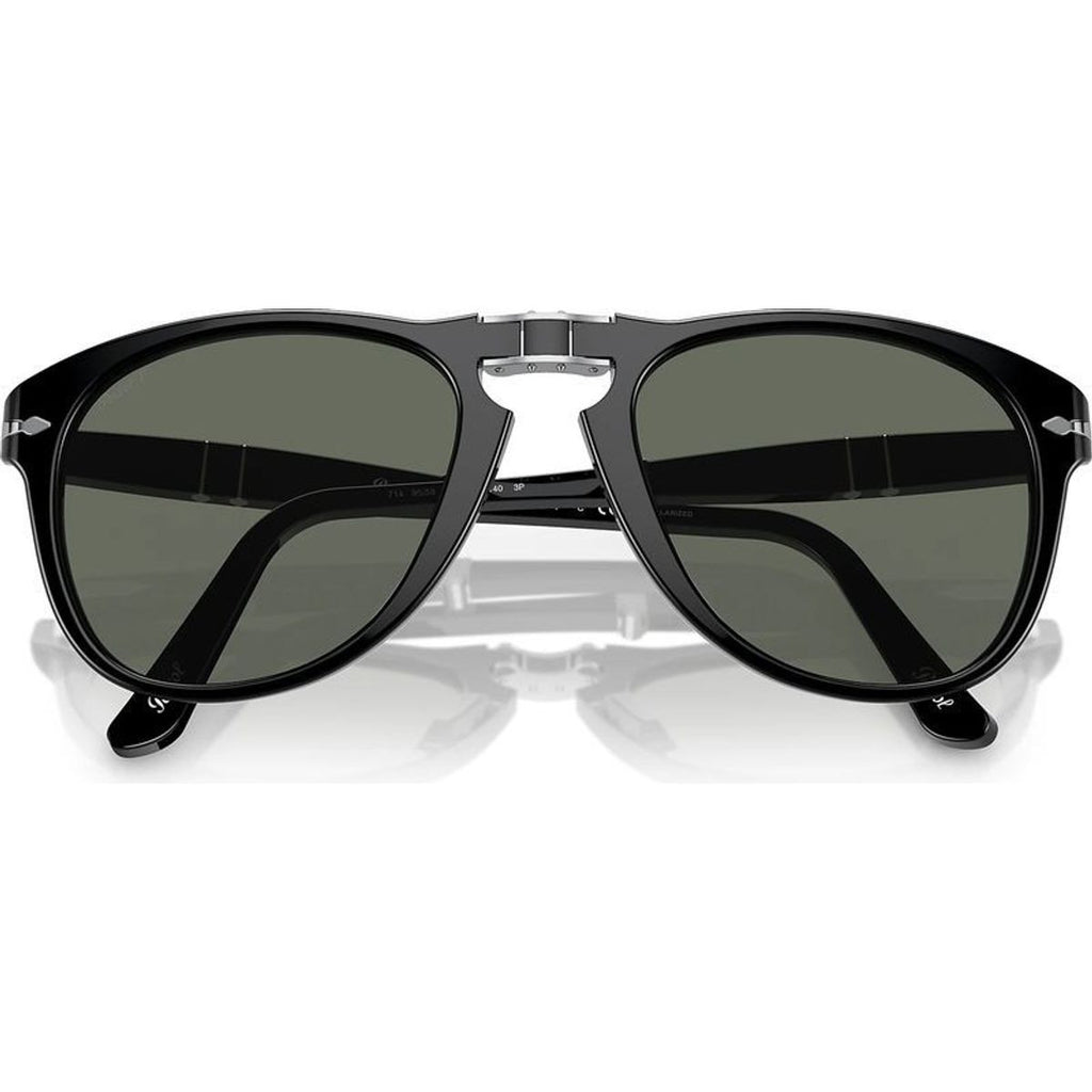 PO0714, Black/Green Polarised Glass Lenses