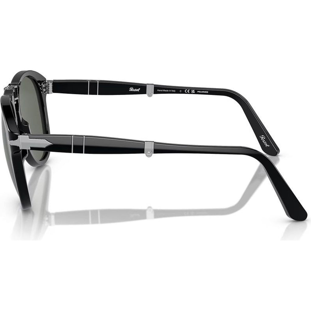 PO0714, Black/Green Polarised Glass Lenses