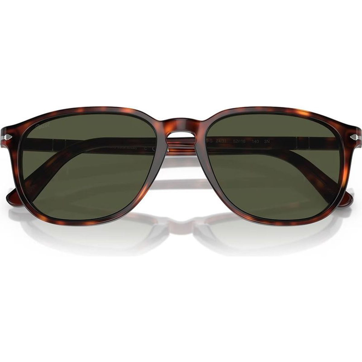 PO3019S, Havana/Green Glass Lenses 52 Eye Size