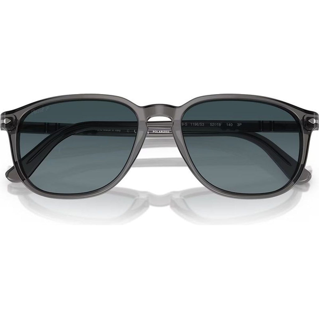 PO3019S, Transparent Grey/Blue Gradient Polarised Glass Lenses 52 Eye Size