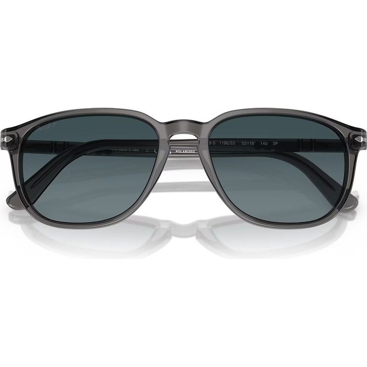 PO3019S, Transparent Grey/Blue Gradient Polarised Glass Lenses 52 Eye Size
