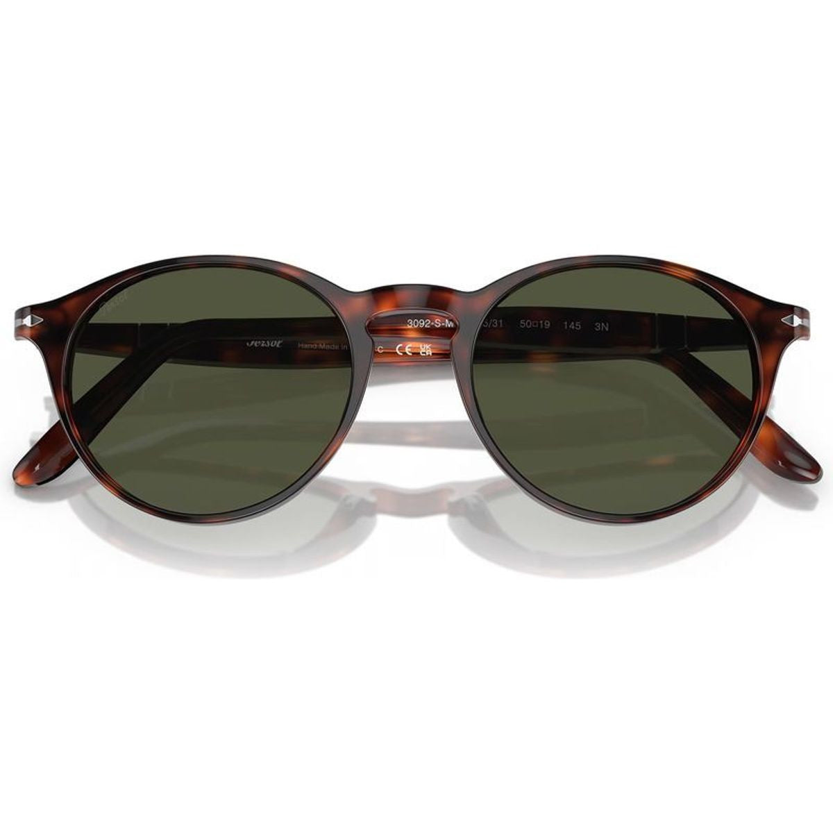 PO3092SM, Havana/Green Glass Lenses