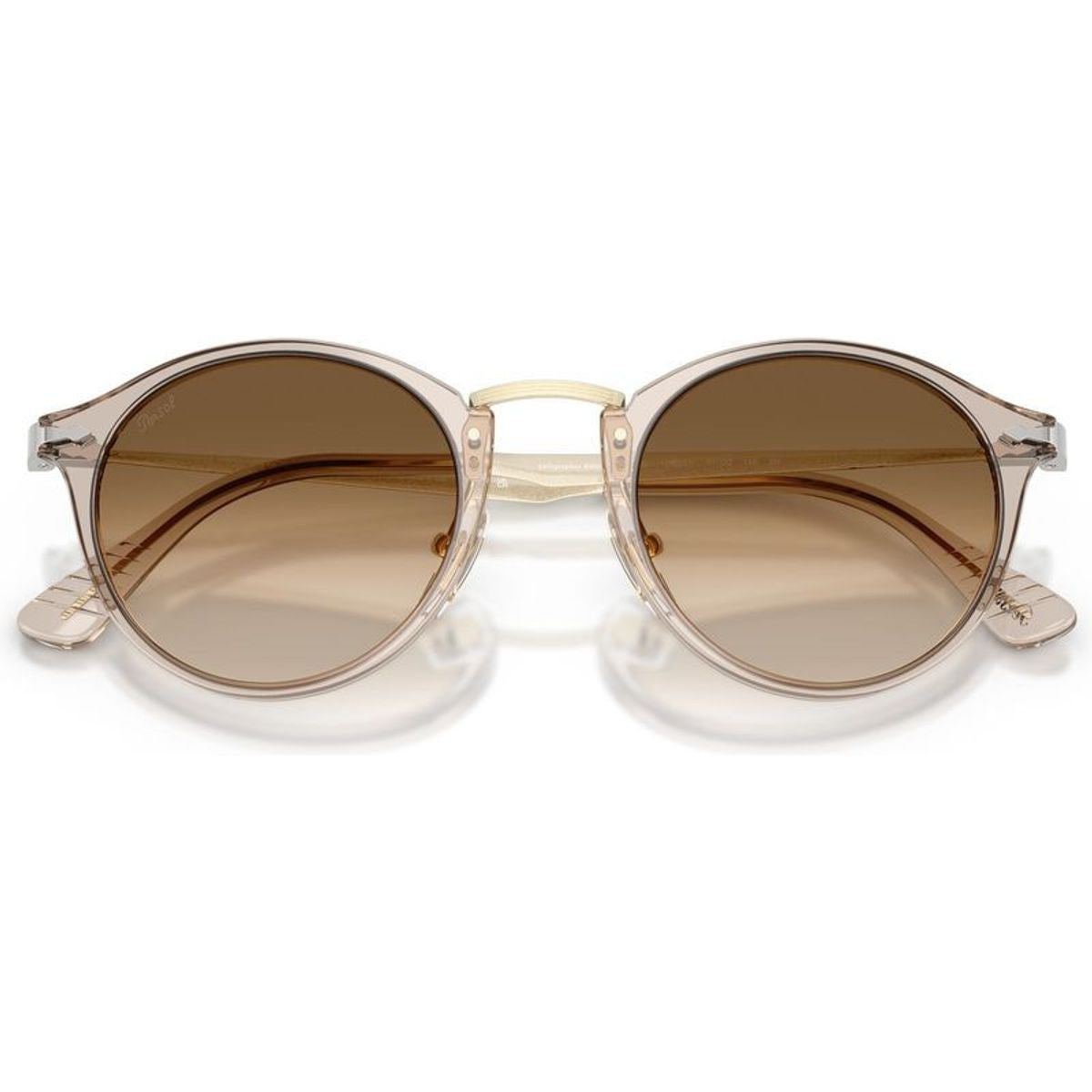 PO3166S, Transparent Brown/Brown Clear Gradient Glass Lenses