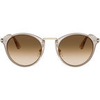 PO3166S, Transparent Brown/Brown Clear Gradient Glass Lenses