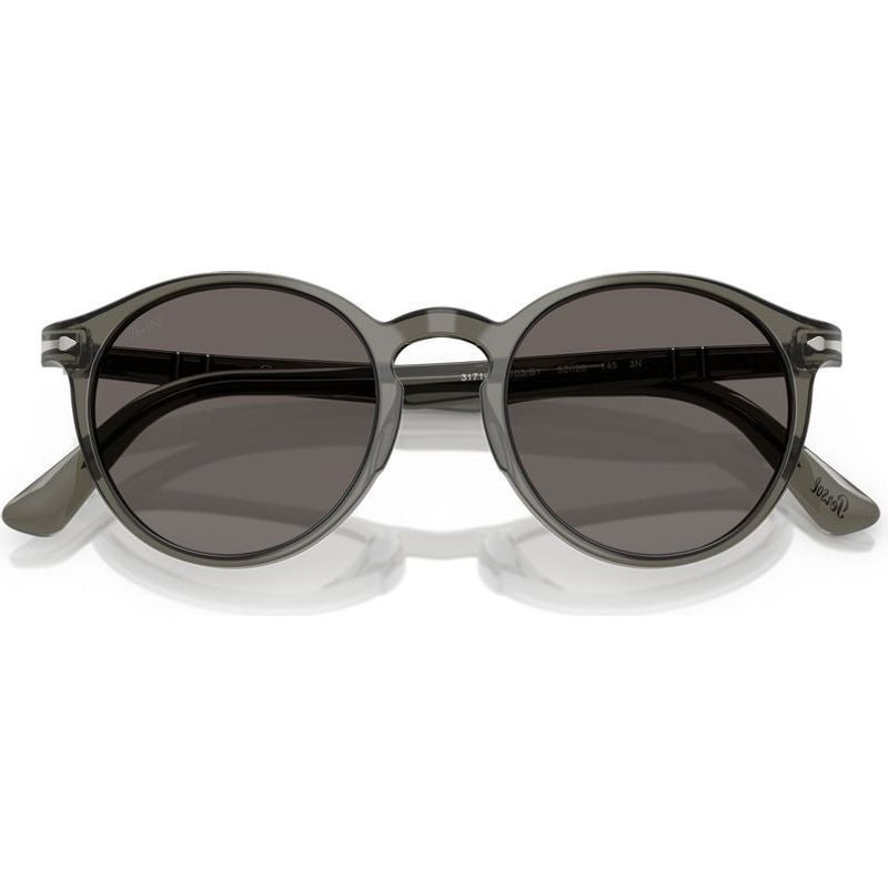 PO3171S, Transparent Taupe Grey/Dark Grey Glass Lenses