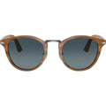 PO3108S, Striped Brown/Light Blue Gradient Polarised Glass Lenses