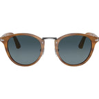 PO3108S, Striped Brown/Light Blue Gradient Polarised Glass Lenses