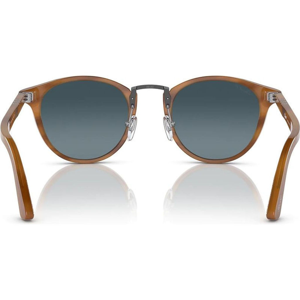 PO3108S, Striped Brown/Light Blue Gradient Polarised Glass Lenses