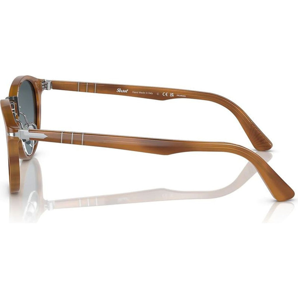 PO3108S, Striped Brown/Light Blue Gradient Polarised Glass Lenses