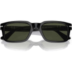 PO3272S, Black/Green Glass Lenses 55 Eye Size