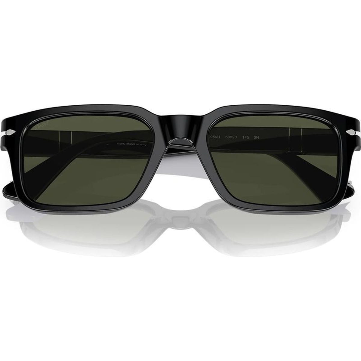 PO3272S, Black/Green Glass Lenses 53 Eye Size