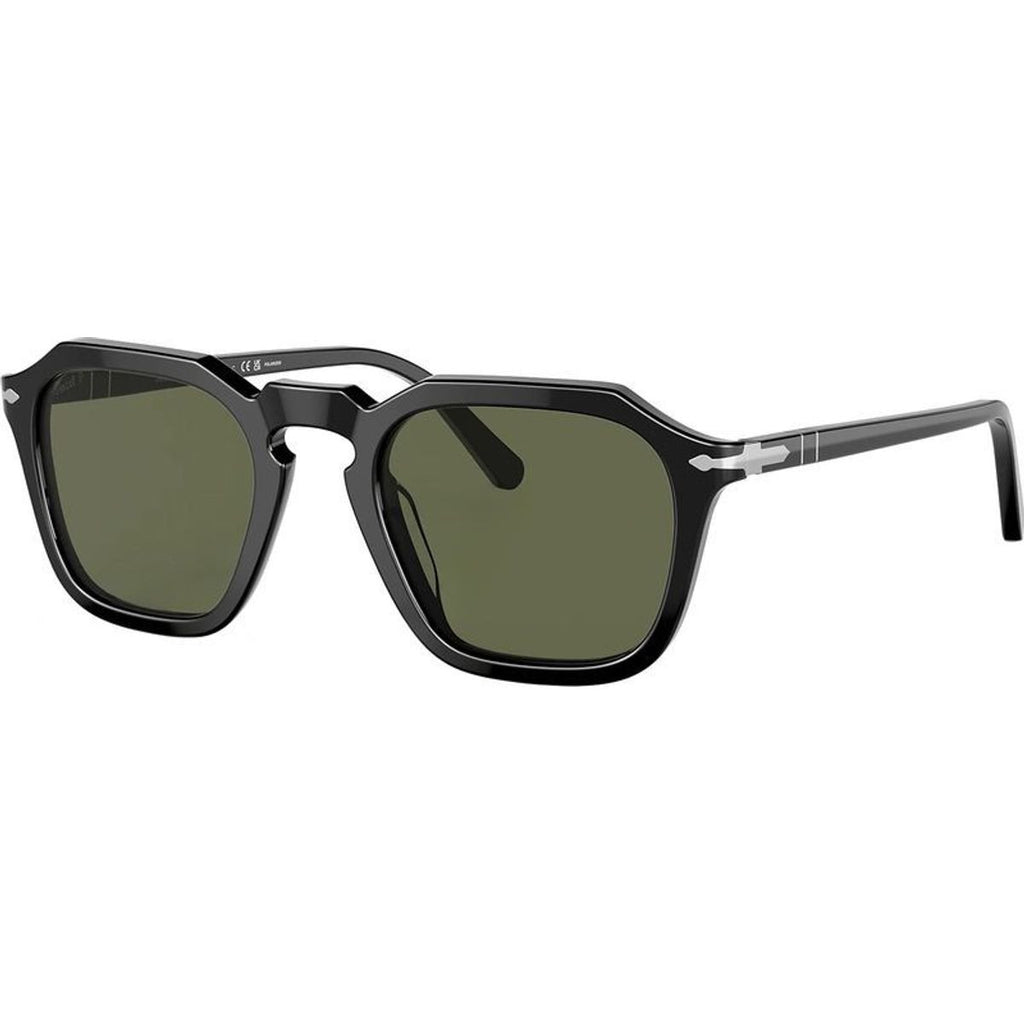 PO3292S, Black/Green Polarised Glass Lenses 50 Eye Size