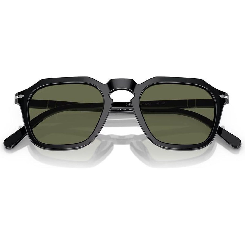 PO3292S, Black/Green Polarised Glass Lenses 50 Eye Size