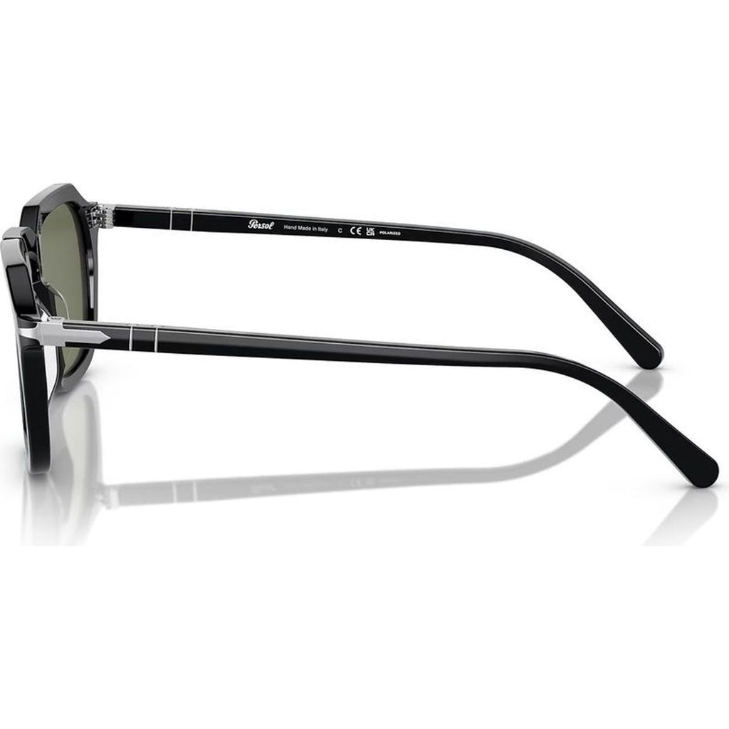 PO3292S, Black/Green Polarised Glass Lenses 50 Eye Size