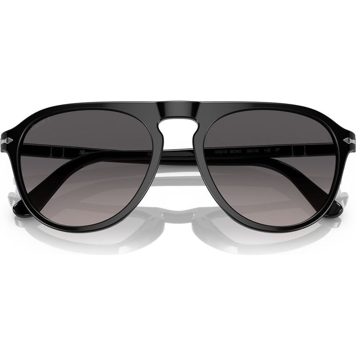PO3302S, Black/Grey Gradient Polarised Glass Lenses