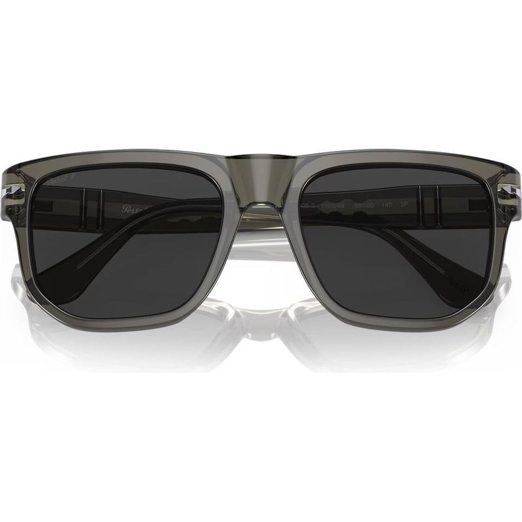 PO3306S, Opal Smoke/Dark Grey Polarised Glass Lenses 55 Eye Size
