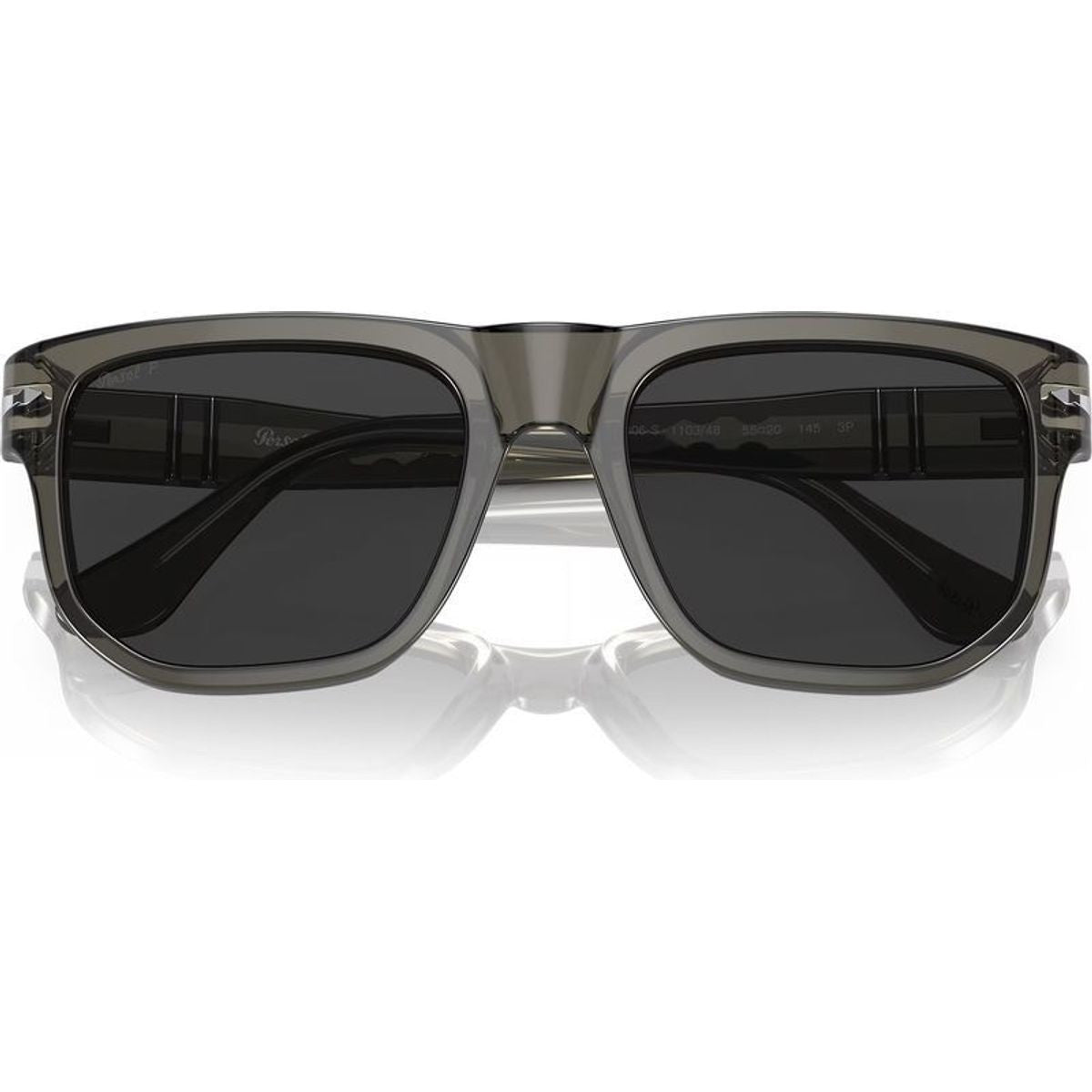 PO3306S, Opal Smoke/Dark Grey Polarised Glass Lenses 55 Eye Size