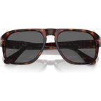 PO3310S, Havana/Black Glass Lenses 57 Eye Size