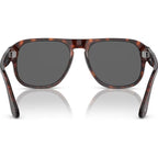 PO3310S, Havana/Black Glass Lenses 57 Eye Size