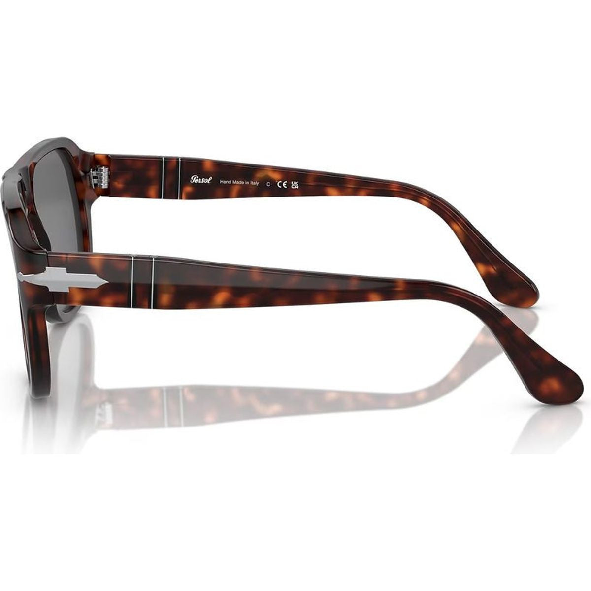 PO3310S, Havana/Black Glass Lenses 57 Eye Size