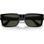 PO3315S, Black/Green Glass Lenses 55 Eye Size