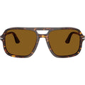 PO3328S, Brown and Bright Yellow/Brown Glass Lenses 58 Eye Size