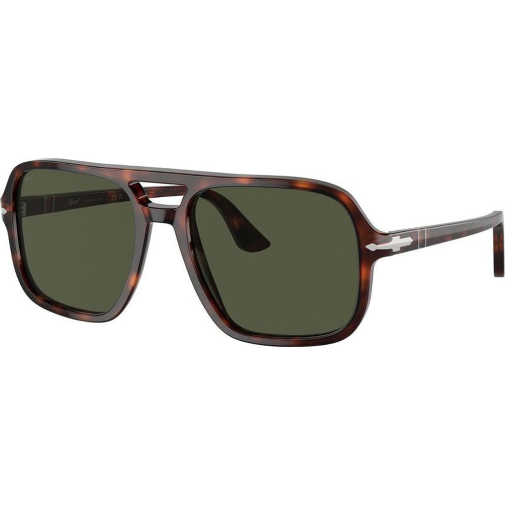 PO3328S, Havana/Green Glass Lenses 55 Eye Size
