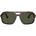 PO3328S, Havana/Green Glass Lenses 55 Eye Size
