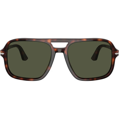 PO3328S, Havana/Green Glass Lenses 55 Eye Size