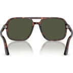 PO3328S, Havana/Green Glass Lenses 55 Eye Size