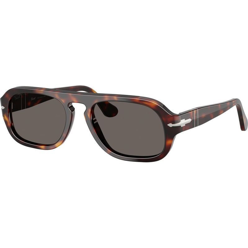 PO3369S, Havana/Dark Grey Glass Lenses 54 Eye Size