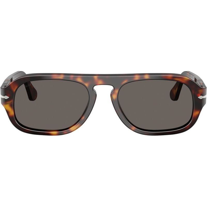PO3369S, Havana/Dark Grey Glass Lenses 54 Eye Size