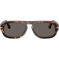 PO3369S, Havana/Dark Grey Glass Lenses 54 Eye Size