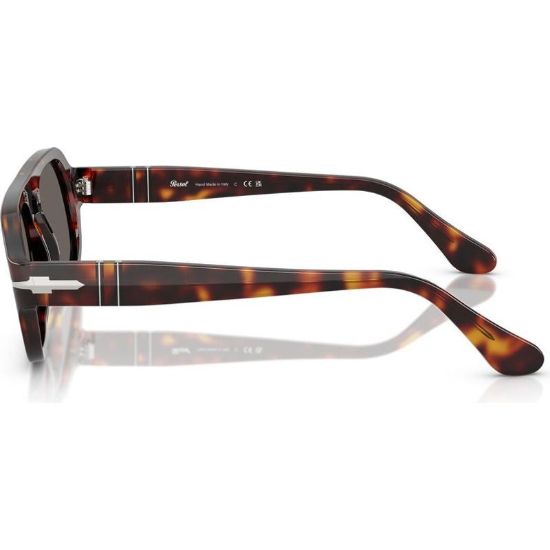 PO3369S, Havana/Dark Grey Glass Lenses 54 Eye Size