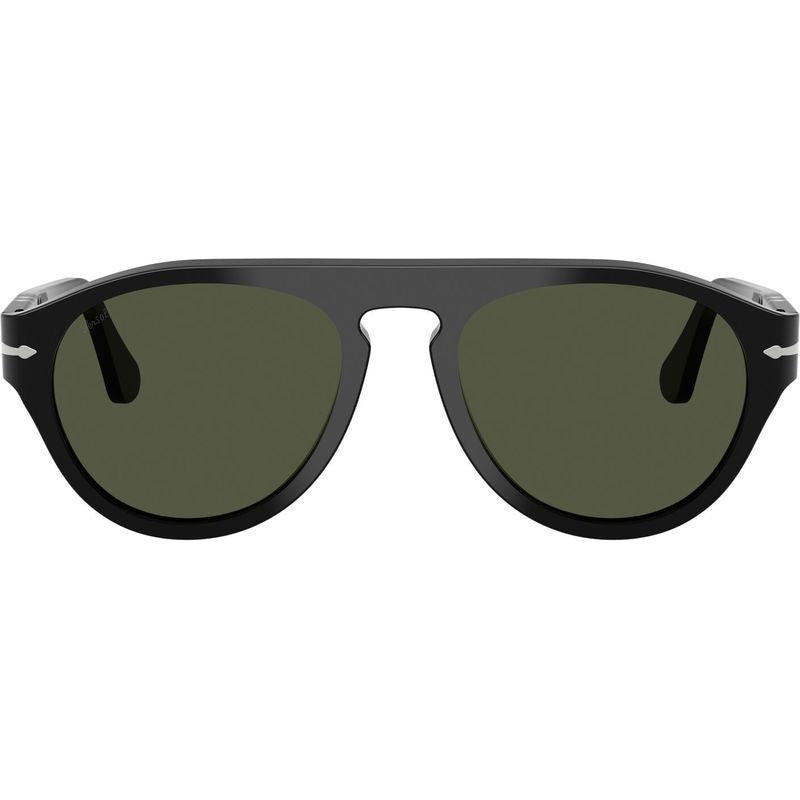 PO3370S, Black/Green Glass Lenses 53 Eye Size