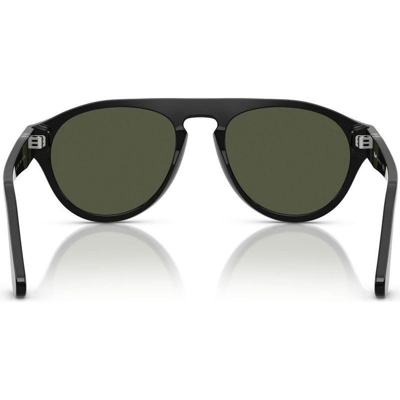 PO3370S, Black/Green Glass Lenses 53 Eye Size