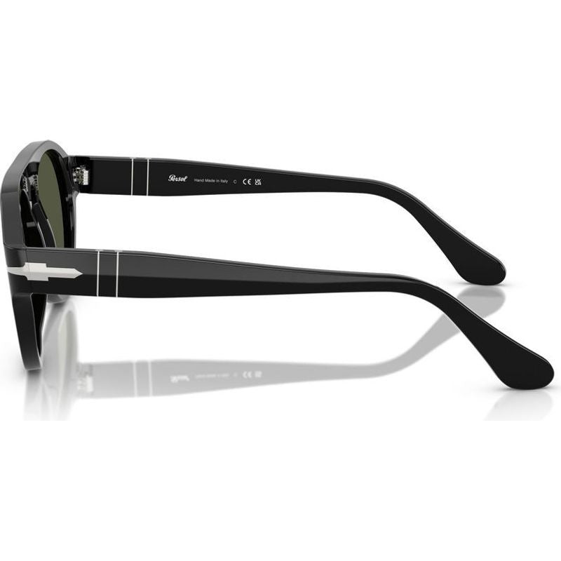 PO3370S, Black/Green Glass Lenses 53 Eye Size
