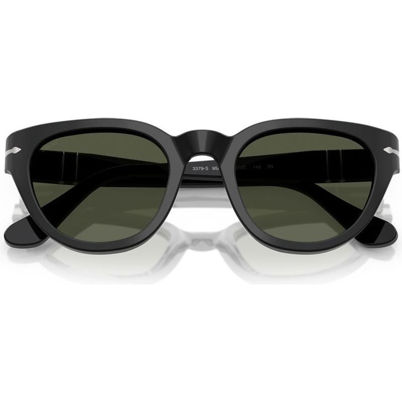 PO3379S, Black/Green Glass Lenses 51 Eye Size