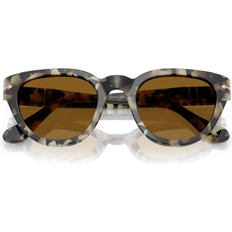 PO3379S, Brown Tortoise/Brown Glass Lenses 51 Eye Size